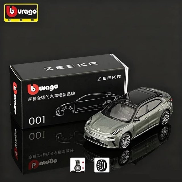Bburago Zeekr 001, Modellauto, 1:64, Metall, Grau - Bild 1