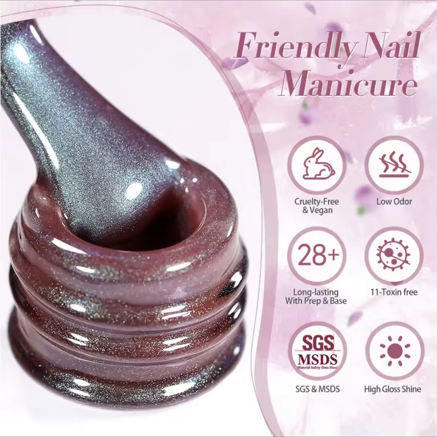 MISS MIANEL Nagellack Gel, Lila, Schimmernd, 10 ml - Bild 3