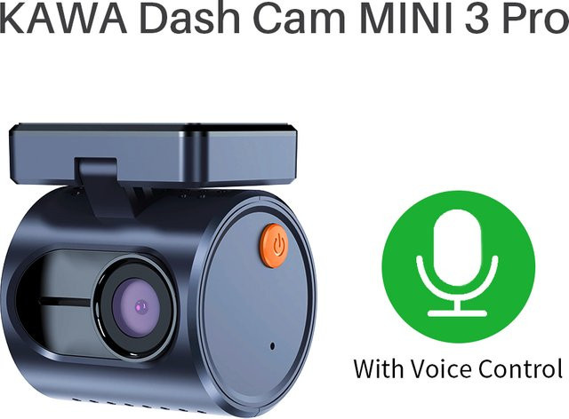 KAWA MINI 3 Pro Dashcam mit 2K Auflösung, WiFi und Sprachsteuerung für 24-Stunden-Parküberwachung - Bild 1