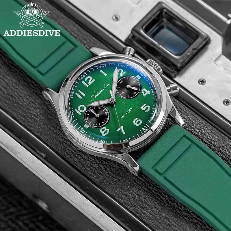 ADDIESDIVE Chronograph, Edelstahl, Blau, Quarz, Herren - Bild 3