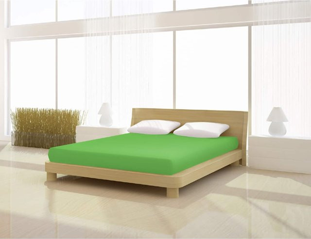 Mr. Sandman Spannbetttuch Jersey Classic in Grün, B/T: 180 x 200 cm - Bild 1