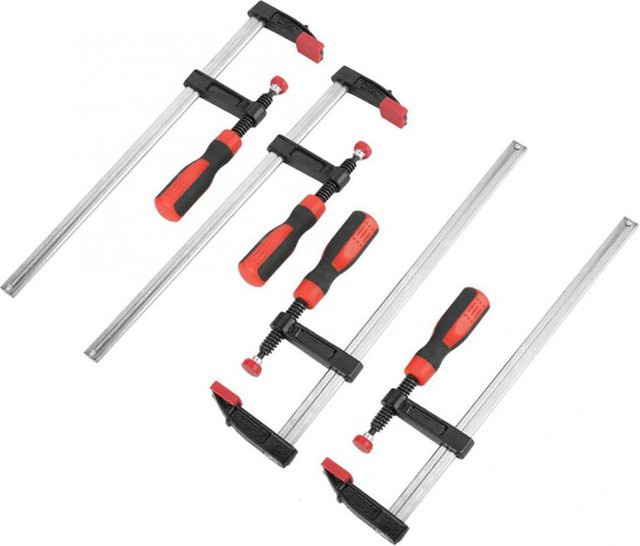 aimo 4er-Set Hochleistungs-F-Zwingen aus Stahl in Rot, B/H: 50 x 300 mm - Bild 1