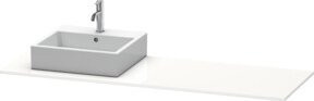 Duravit Konsole XSquare in Graphit, B/T/H: 160 x 55 x 1,6 cm, mit 1 Aufsatzwaschbecken links - Bild 1