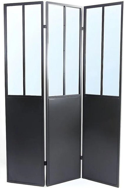 Paravent Coventry von Vente-unique in Schwarz aus Metall, Breite: 122 cm - Bild 1