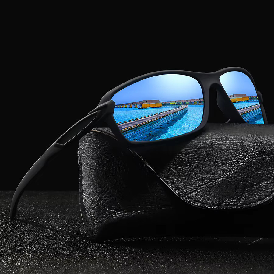WSZ Sportsonnenbrille, Vollrand, Kunststoff, Unisex, black - Bild 1