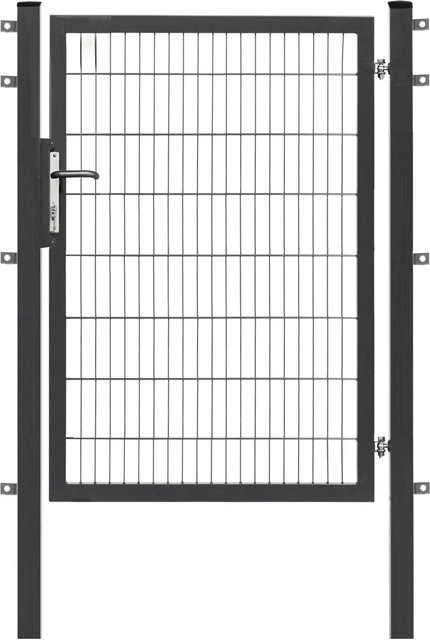 Floraworld Einzeltor Premium mit Doppelstabmattenfüllung in Anthrazit, Höhe: 160 cm, Breite: 120 cm - Bild 1