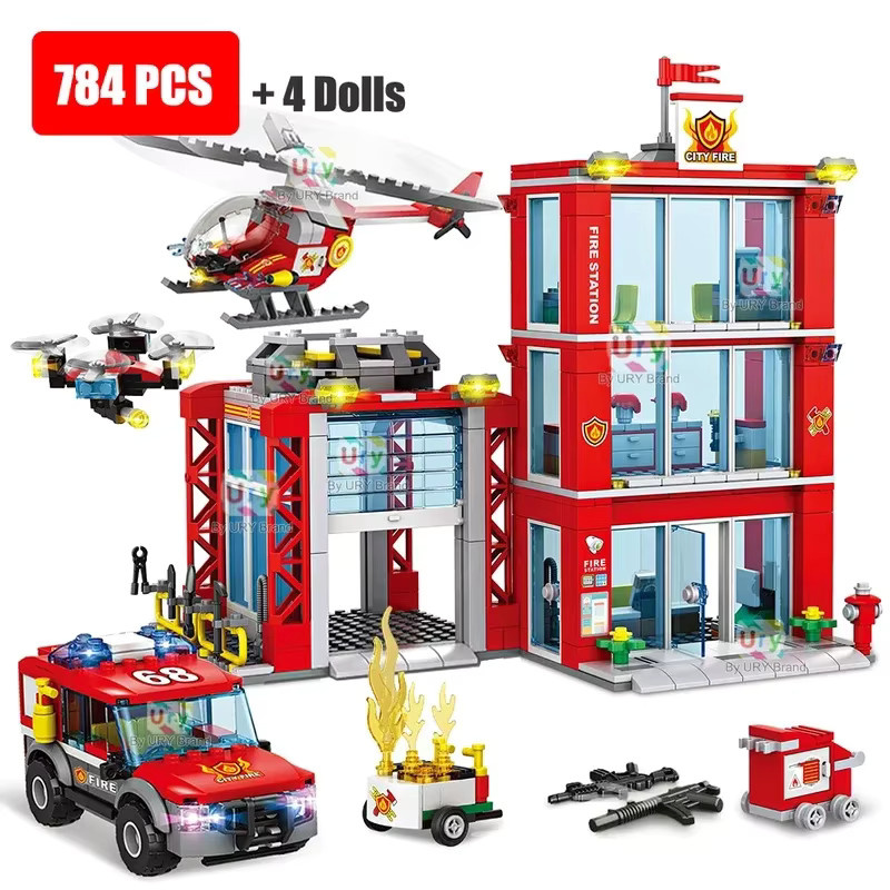 GSF Stadt Serie Feuerwehr, Baustein Rettungsfahrzeug, Bunt / Mehrfarbig - Bild 2