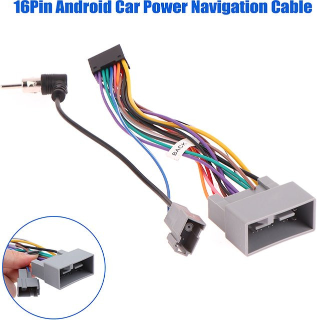 16-Pin Android Car Power Navigations Kabel Adapter für Honda Fit City CRV HRV Jazz in Multicolour - Bild 1