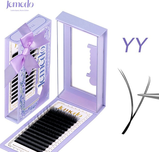 JEMEDO YY-Form Wimpernverlängerung, Black, Faux Mink, Natürlich - Bild 1