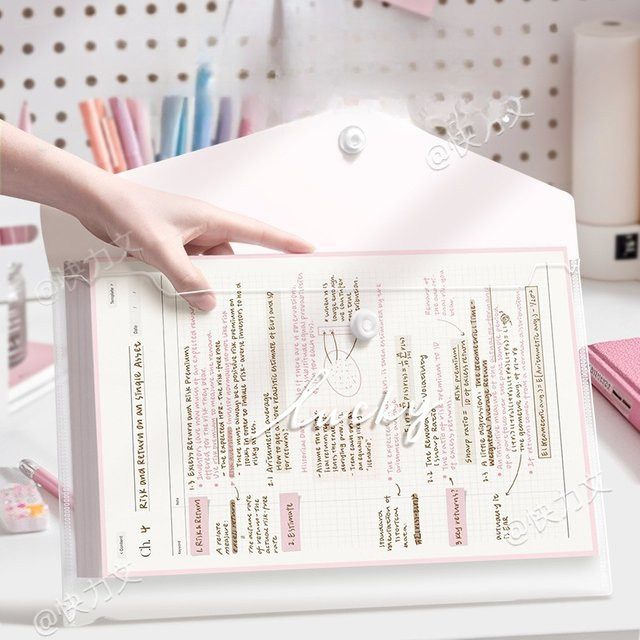 10er Set A4 Dokumentenmappen aus transparentem Kunststoff mit Druckknopf zur Organisation von Unterlagen für Schule und Büro - Bild 1