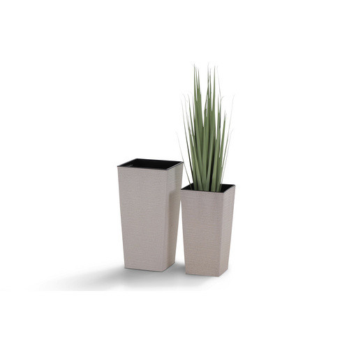 Siena Garden Pflanzkübel Eco Nizza Weiß B/T/H: 25 x 25 x 46,5 cm - Bild 3
