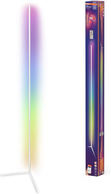 OSRAM Matter SMART+ Floor Corner Slim Stehlampe in Weiß mit Fernbedienung, RGB und Tunable White, Höhe: 200 cm - Bild 1