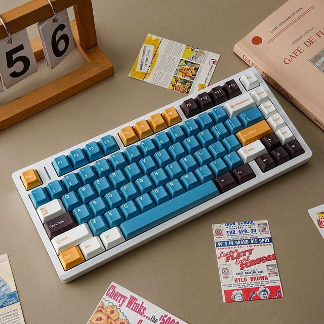Jaycomia GMK Clone Explorer Tastenkappen Set mit 143 Tasten in Multicolour für mechanische Tastaturen (Dye-Sub, ABTN-2 Layout) - Bild 1