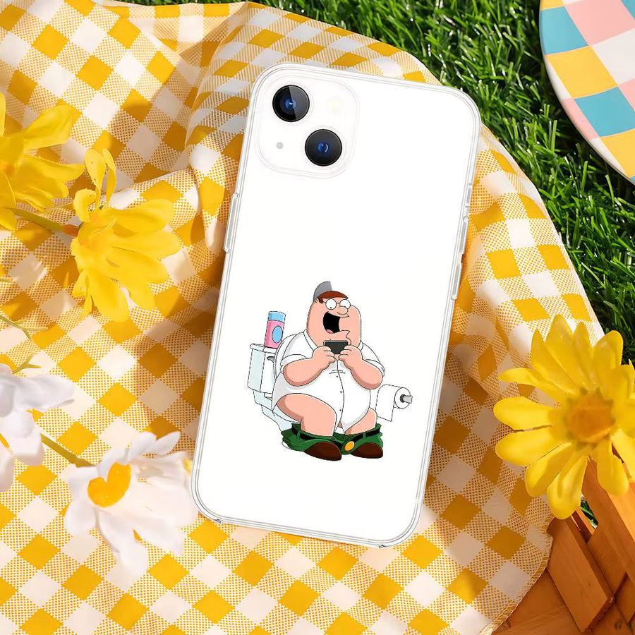 Mesuca Handyhülle F-Family-Es Guy für iPhone 11 bis iPhone 17 Pro Max Mini Plus, transparente stoßfeste Silikonhülle - Bild 4