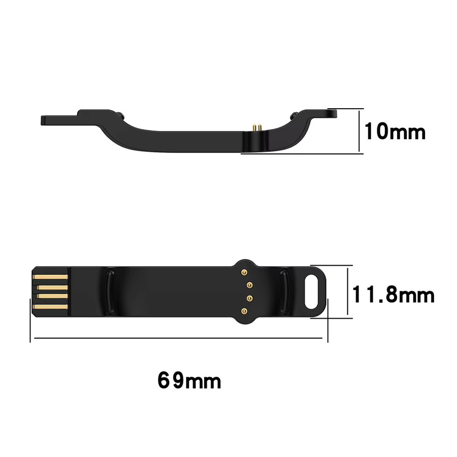 ALLOET Zubehör-Set für POLAR Unite mit USB-Ladekabel und Armbändern in Schwarz - Bild 4