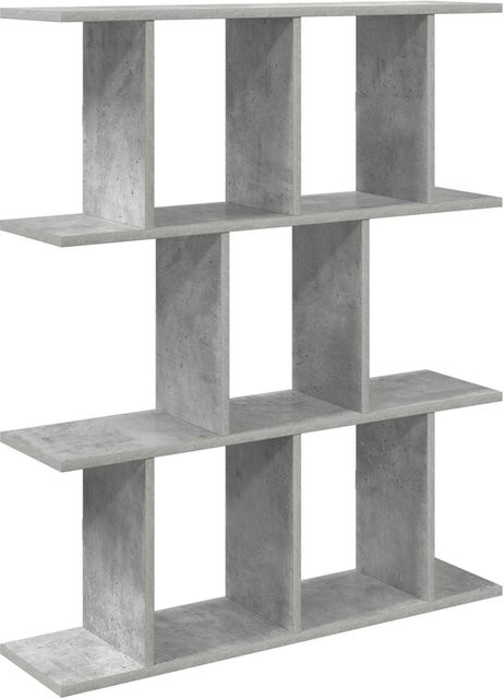vidaXL Wandregal in Betongrau aus Holzwerkstoff, modernes Design für Wohnzimmer, Home Office oder Schlafzimmer, Breite: 102 cm, Tiefe: 20 cm, Höhe: 96 cm - Bild 1