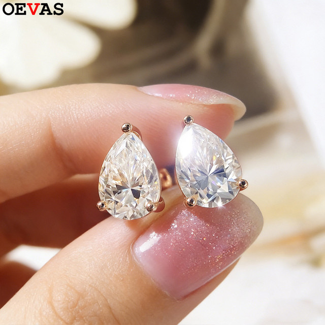 OEVAS Ohrstecker Moissanit, 925 Silber, Damen - Bild 1