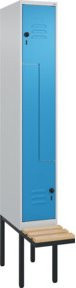 C+P Z-Spind Classic PLUS Sitzbank mit 2 Fächern und Sicherheits-Drehriegel, Buche-Hartholz, B/T/H: 212,0 x 30,0 x 81,5 cm - Bild 1