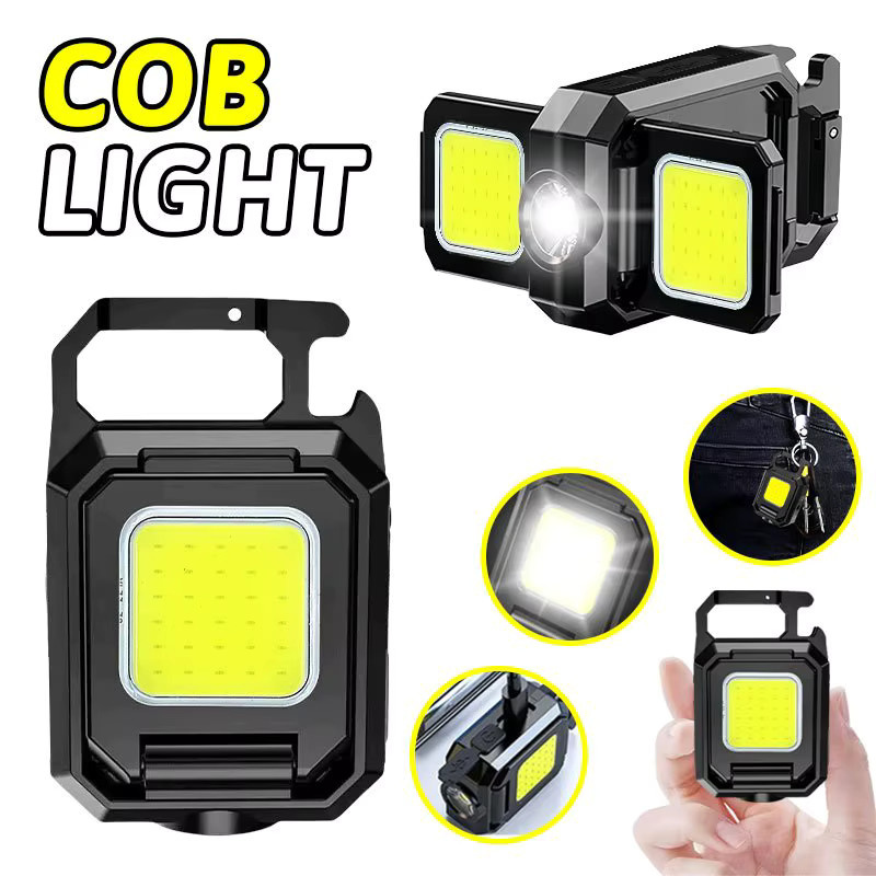 XIWANGFIRE USB wiederaufladbare LED-COB-Arbeitsleuchte in Schwarz als wasserdichte Mini-LED-Handtaschenlampe und Schlüsselanhänger-Notfall-Laterne für Outdoor und Camping - Bild 7