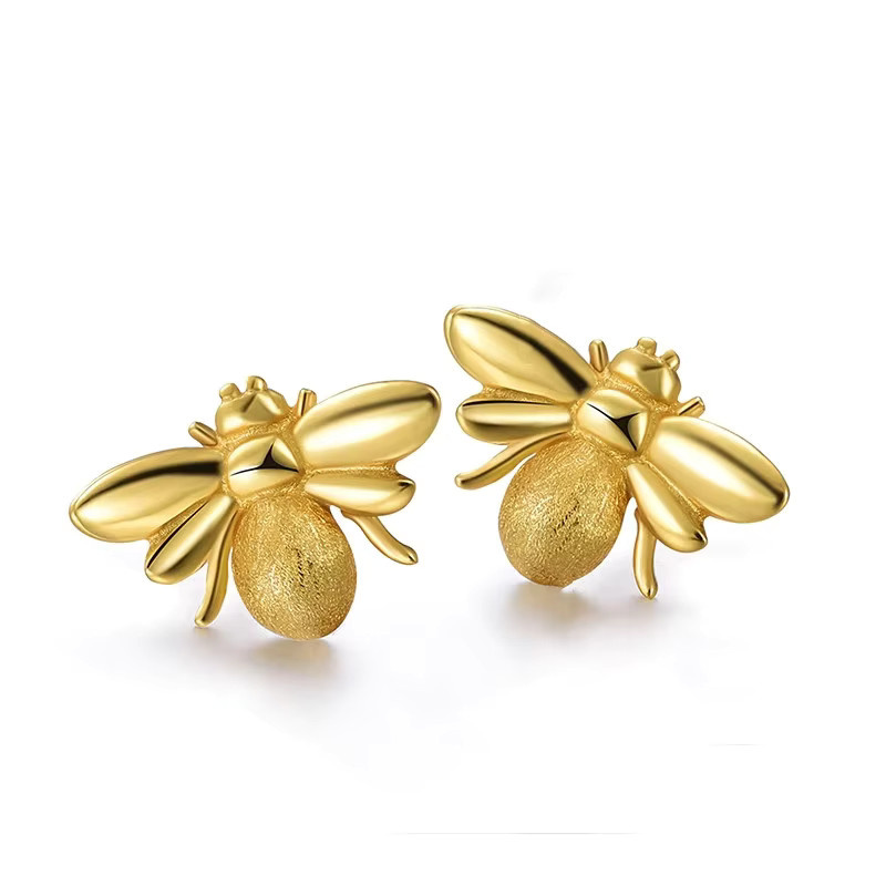 Huitan Bienen-Ohrringe, Gold, Damen - Bild 3