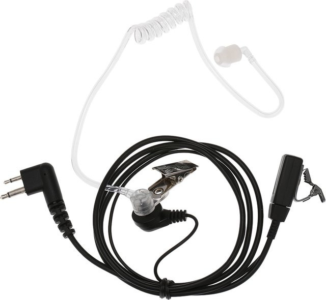 Motorola Walkie-Talkie-Headset mit Akustikrohr-Ohrhörer und großem Mikrofon in Schwarz, 2-poliger M/K-Stecker für Motorola Two Way Radio - Bild 1