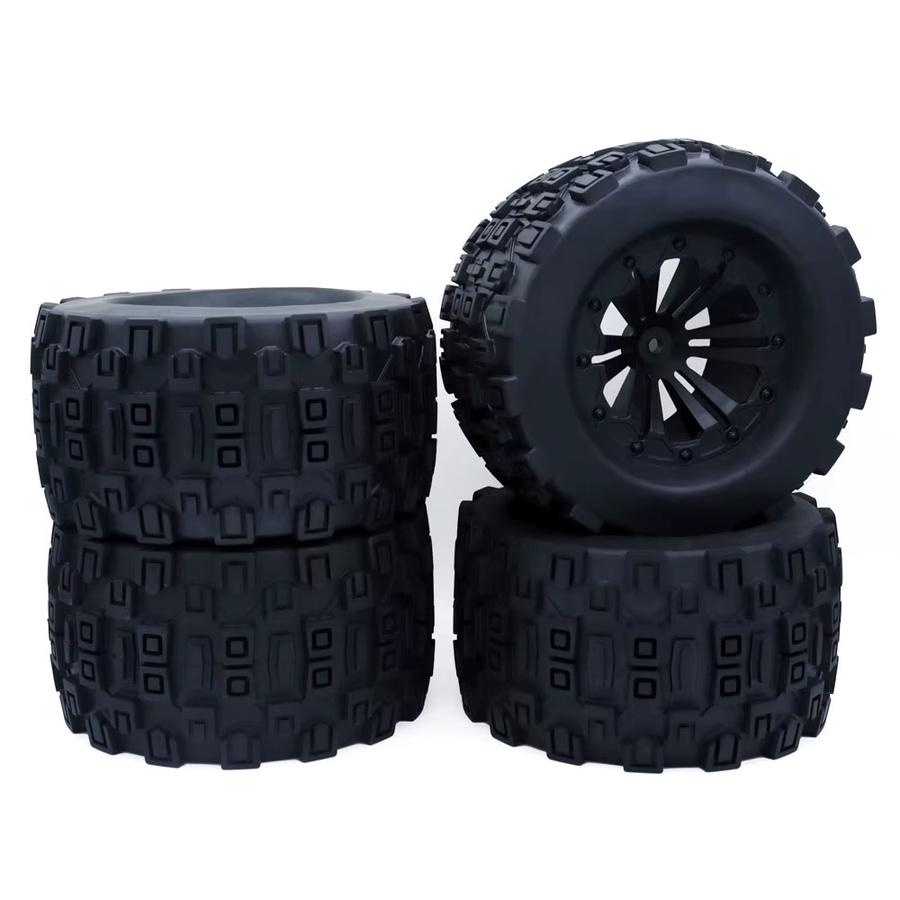 ZD Racing Monster Truck Räder Reifen, 4-teiliges Set, 1:10, Gummi, Schwarz - Bild 2
