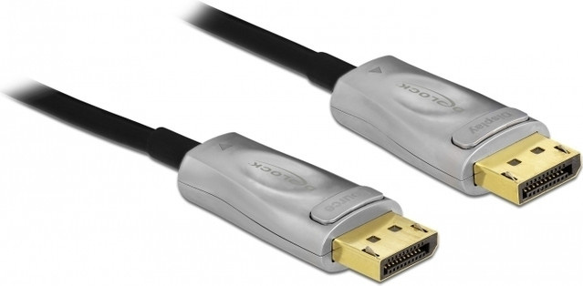 Delock DisplayPort-Kabel DisplayPort auf DisplayPort, aktiv, unterstützt 8K UHD, Schwarz, Länge: 20,0 m - Bild 1