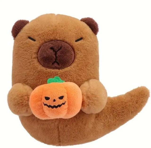 Yiran toy Capybara Geist Kürbis Plüschtier, 19cm, ab 0 Jahre - Bild 1