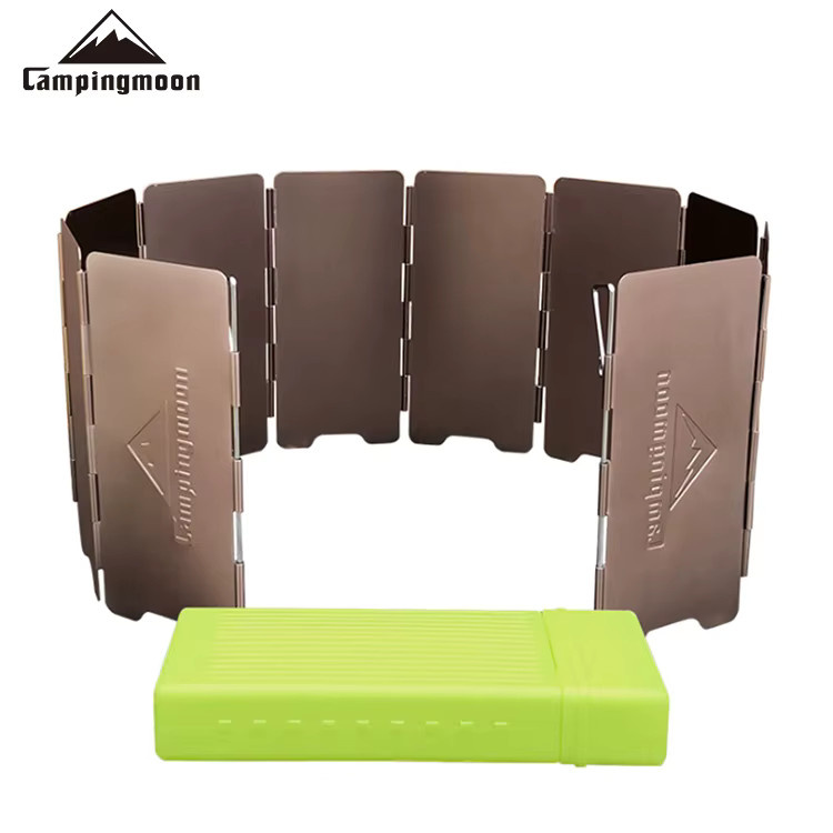 CAMPINGMOON YD-8 Mini Windschutz aus Aluminiumlegierung für Picknick-Kocher, faltbar und tragbar, B/T/H: 6,8 x 14,0 x 7,5 cm - Bild 4