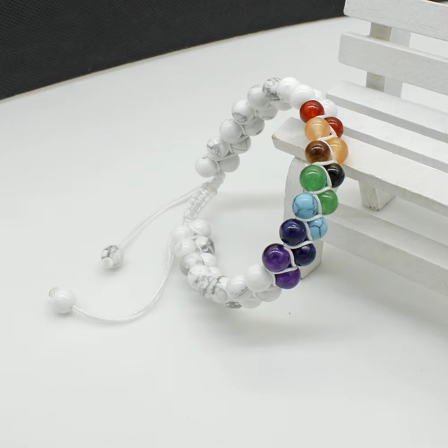 SANSWL Armband, 7-Chakra-Mehrschicht, gewebtes Seil, Bunt, Unisex - Bild 2