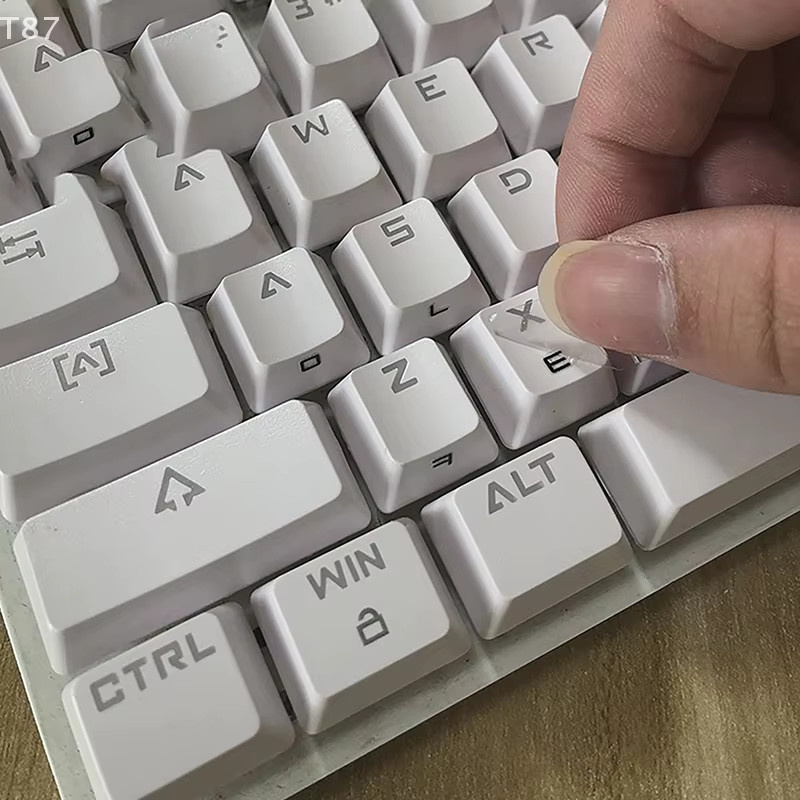 Koreanische Tastaturaufkleber in Blau für Laptops und Desktop-Computer inklusive Pinzette - Bild 2