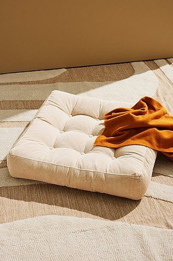 Luca Bodenkissen Manchester Corduroy in Beige, B/T/H: 64 x 64 x 15 cm - Bild 1