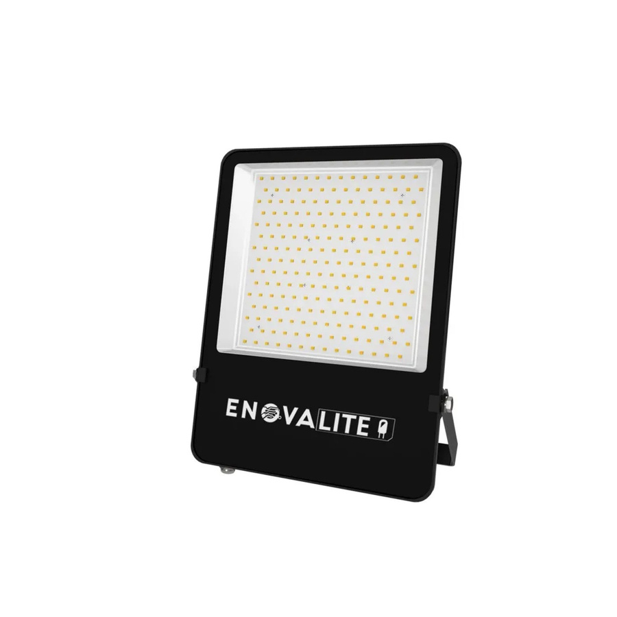 ENOVALITE LED Außenstrahler Flutlichtstrahler in Schwarz mit 150W, 19500Lm und 4000K Neutralweiß, IP65 und IK06 Schutzklasse - Bild 2