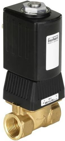 Bürkert Kolbenventil 184752 6240 in Schwarz, 230V, G 1/4, Nennweite 6mm, zwangsgesteuert - Bild 1