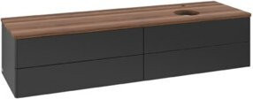 V&B Waschtischunterschrank Antao ohne Frontstruktur, wandhängend, Farbe: Weiss, B: 160 cm, T: 50 cm - Bild 1