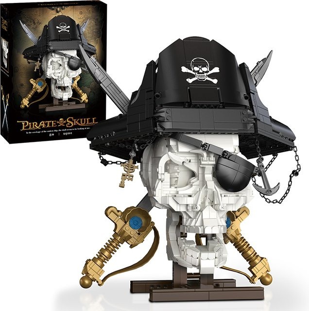 FINGERROCK Piraten Piratenkapitän Skelett Schädel, Bausteine, 1176 Teile - Bild 1