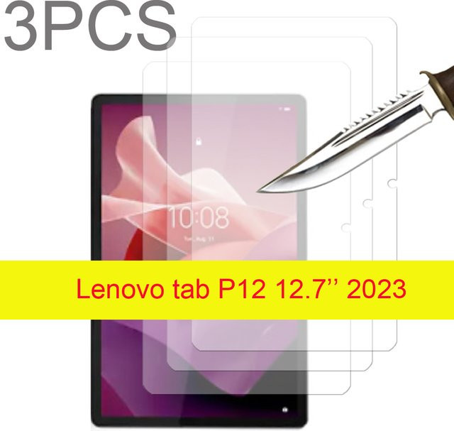 3er-Pack Panzerglas Displayschutzfolie für Lenovo Tab P12 12.7 Zoll TB371FC, transparent - Bild 1