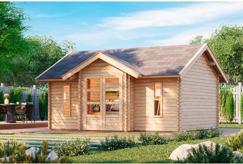 Karibu Gartenhaus Nordland Blockhaus in Braun, B/H/T: 548 x 293 x 440 cm - Bild 1