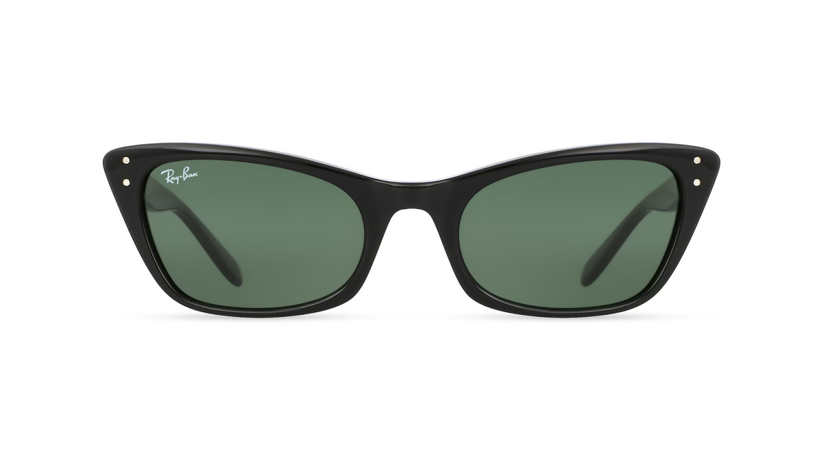 Ray-Ban RB 2299 LADY BURBANK Sonnenbrille, Vollrand, Cat Eye, Acetat, Damen, Schwarz, Green - Bild 1