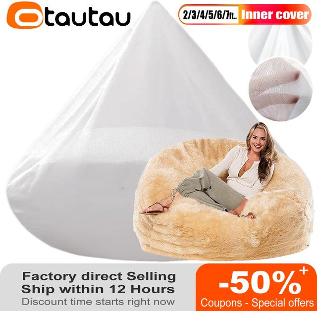 Otautau Sitzsack Innenverkleidung aus Mesh in Weiß ohne Füllstoff für Erwachsene - Bild 1