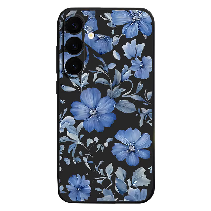 Magnetische Handyhülle mit Blumendruck für Samsung Galaxy S25 S24 S23 Ultra S22 S21 Plus S24 FE A17 A56 A55 A16 A15 A36 in Beige und Weiß aus weichem TPU - Bild 3