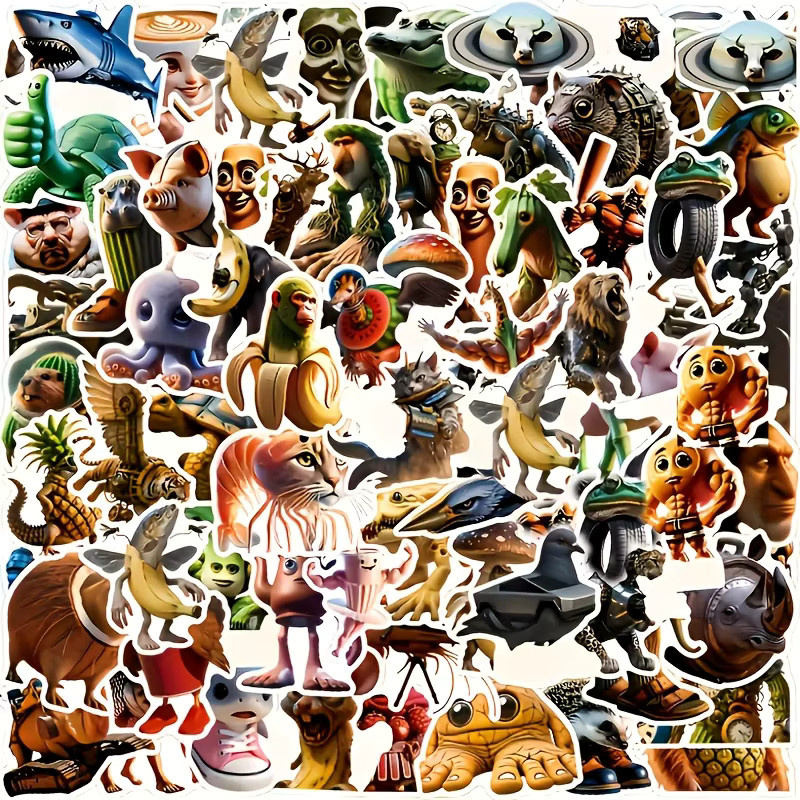 100 Stück klassische chinesische Aufkleber mit Motiven aus dem Klassiker der Berge und Meere von TungTungTungTungTung Sahur in Multicolor - Bild 2