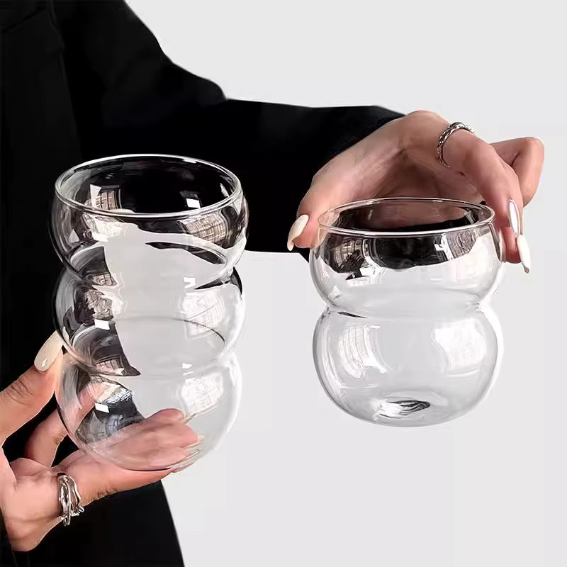 YWDL Transparenter Glasbecher mit Strohhalm für Kaltgetränke, Saft oder Milch, 550 ml - Bild 6
