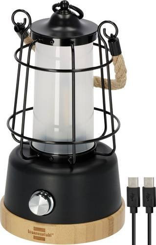 Brennenstuhl CAL 1 AC Akku Campinglampe mit LED, dimmbar, Schwarz und Bambus - Bild 1
