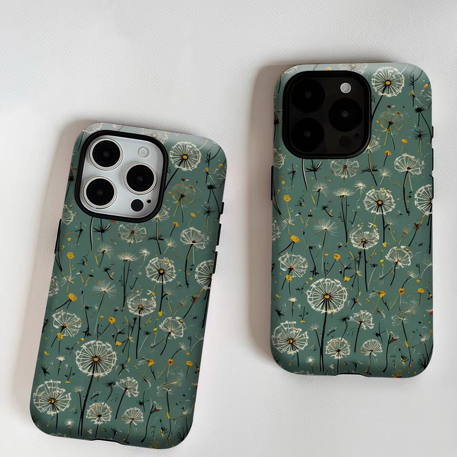 Potdemiel Handyhülle Teal Dandelion Breeze für iPhone 17 16 15 14 13 Pro Max Plus, robuste doppelschichtige magnetische Hülle in Petrol - Bild 5
