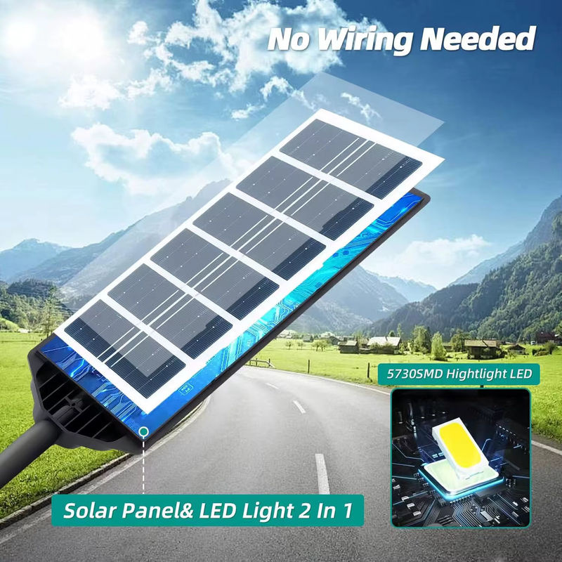 YQCHEZI Solar LED Wandleuchte mit Bewegungssensor, 10000lm Solar Scheinwerfer für den Garten in Schwarz - Bild 5