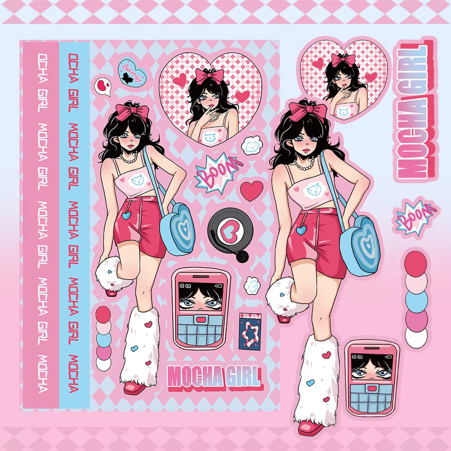 Gooka Koreanische Lolita Charakter-Aufkleber in Multicolor für DIY Dekorationen und Schreibwaren - Bild 2