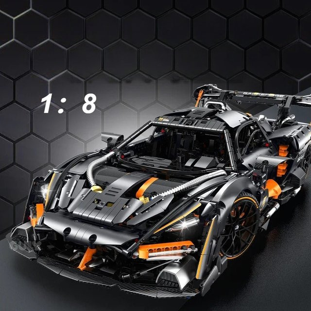 GULY Supersportwagen-Modell, Bausteine-Set, 1:8, 3.803 Teile, ferngesteuert - Bild 1