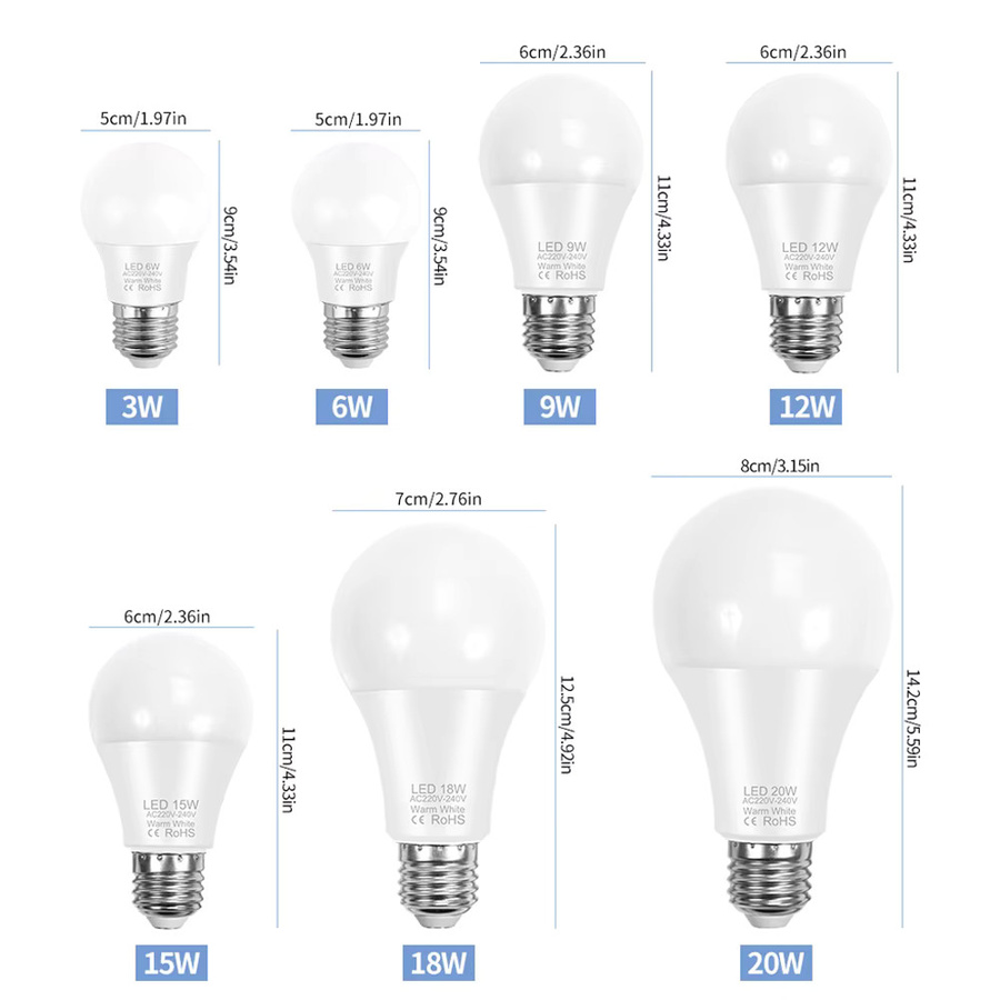 CanLing LED-Birne E27 mit 20W für Deckenleuchten und Kronleuchter, Weiß, CCT (Warmweiß/Kaltweiß) - Bild 4