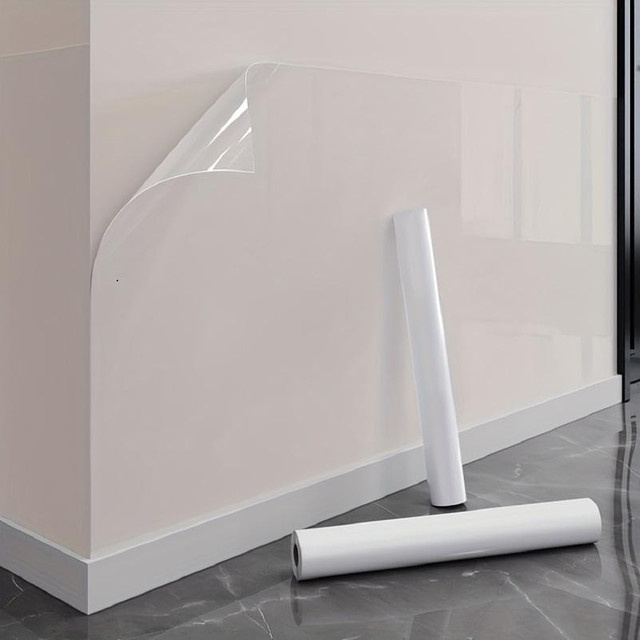 Transparente Küchenwand-Schutzfolie aus PVC mit elektrostatischer Adsorption, wasserdicht, Breite: 45 cm - Bild 1